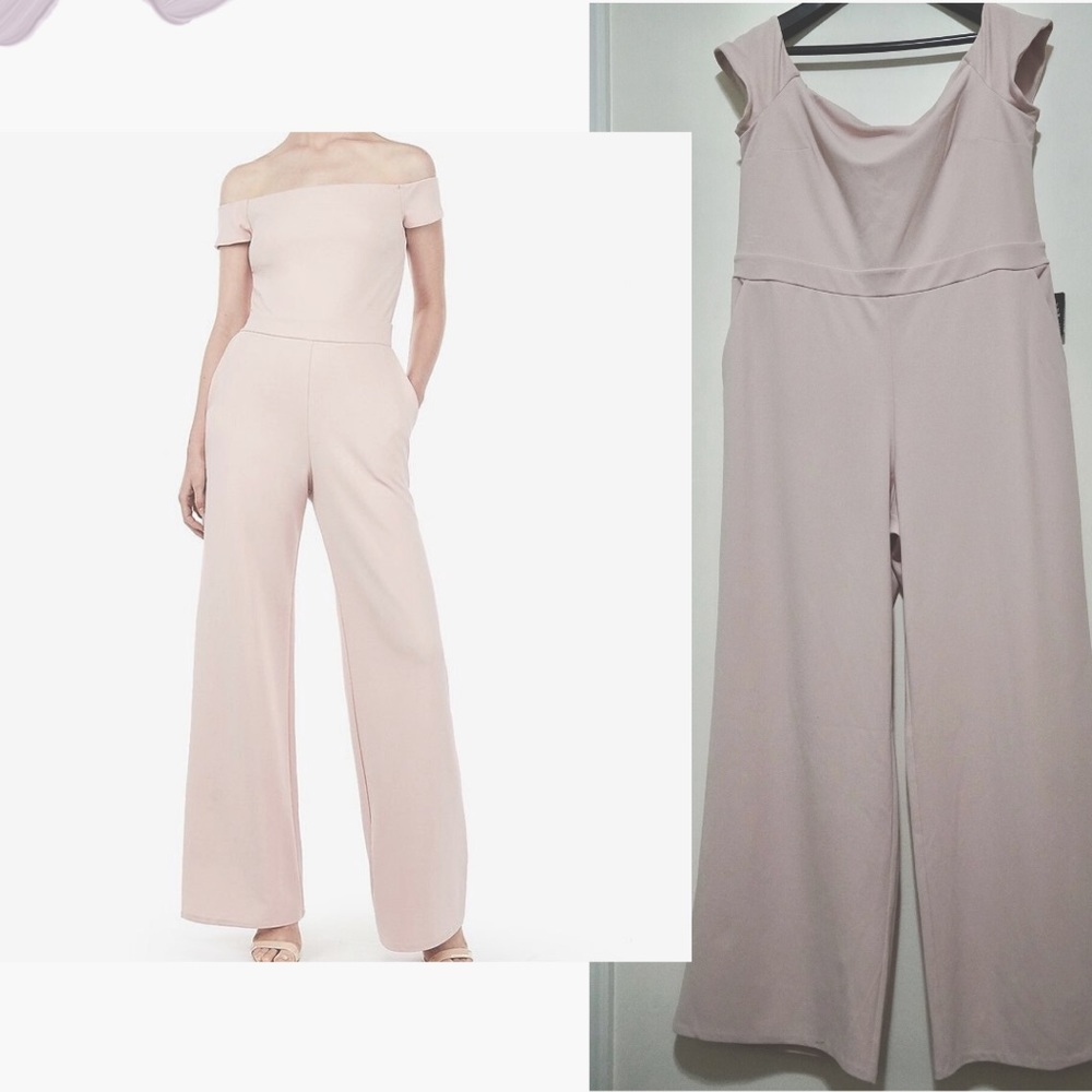Express  light pink jumpsuit with pockets.
